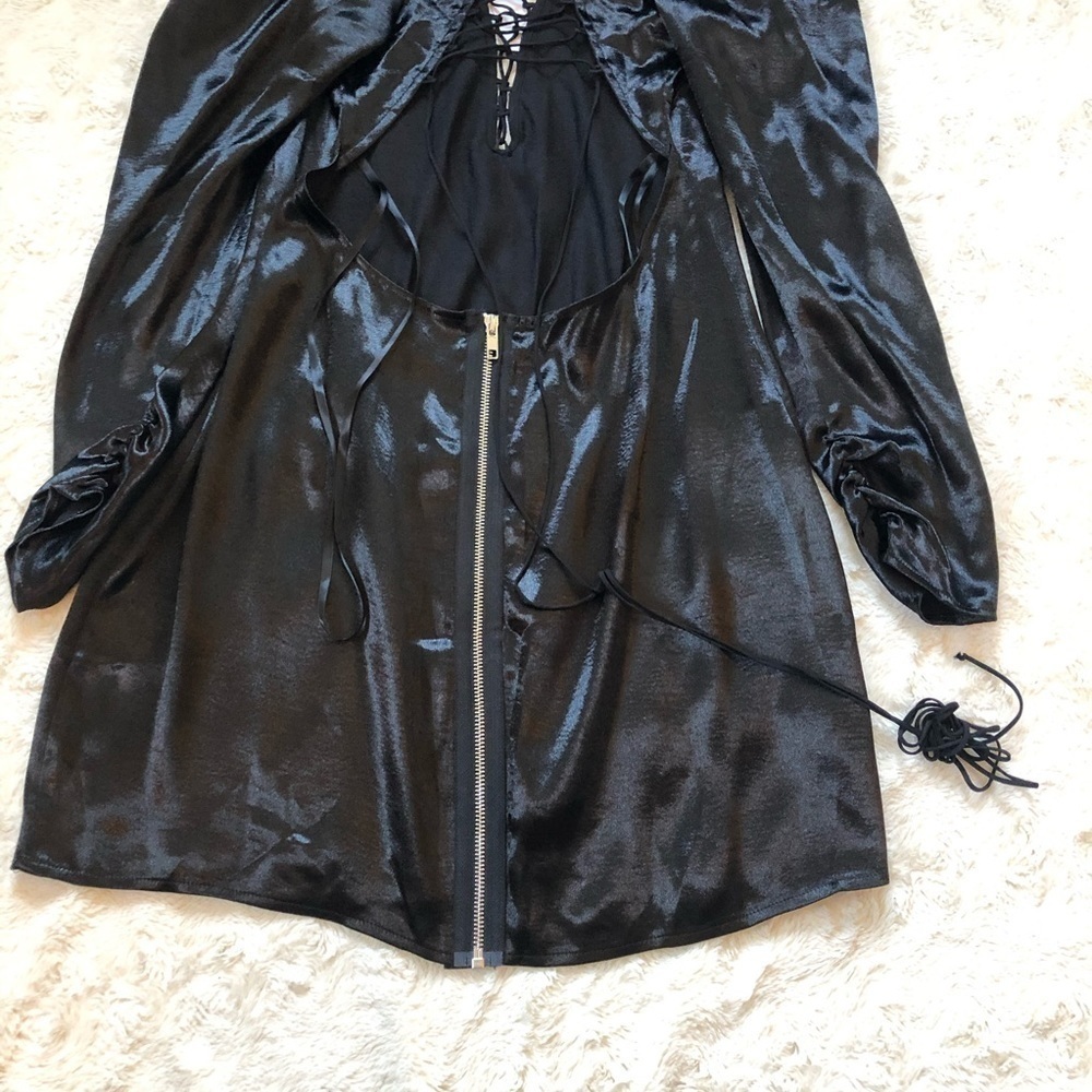 FOR Love & Lemons Prince Lace Up Mini Dress Size Large - Picture 10 of 14